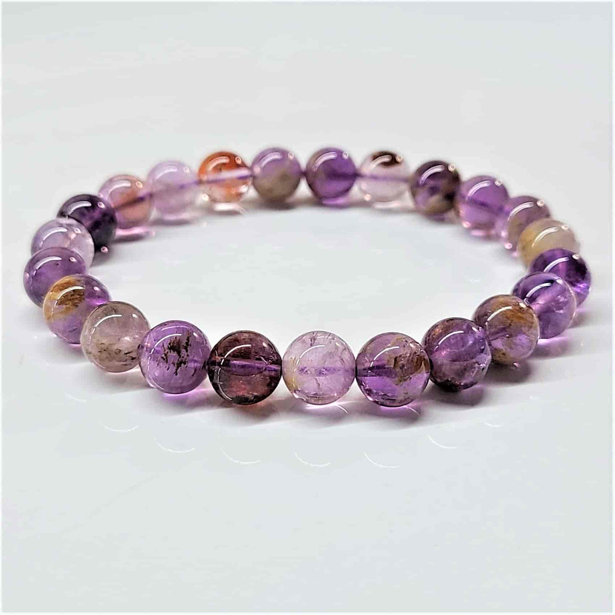 Super 7 Round Bead Bracelet - Stone of Ascension & Manifestation