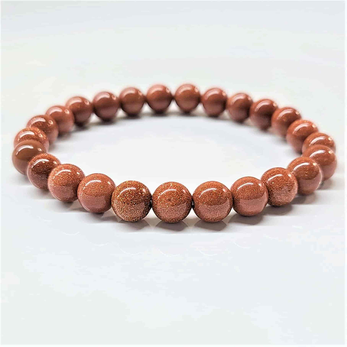 Goldstone Round Bead Bracelet - Stone of Earthly Spirit Connection