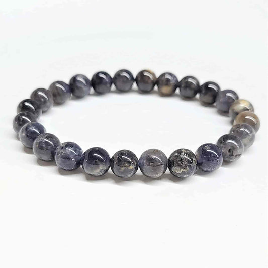 Iolite Round Bead Bracelet