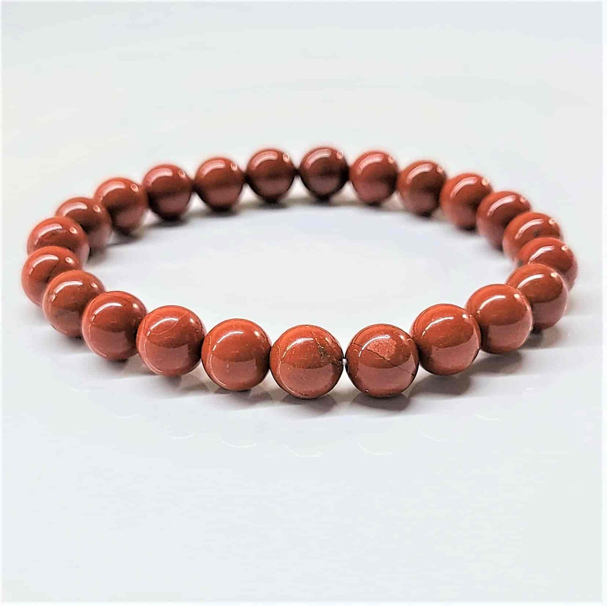 Red Jasper Round Bead Bracelet - The Life Force Energy Stone