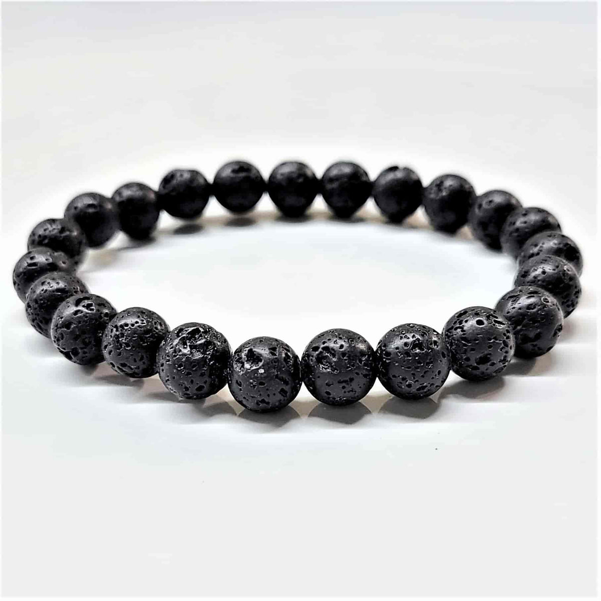 Lava Stone Round Bead Bracelet - The Phoenix Stone
