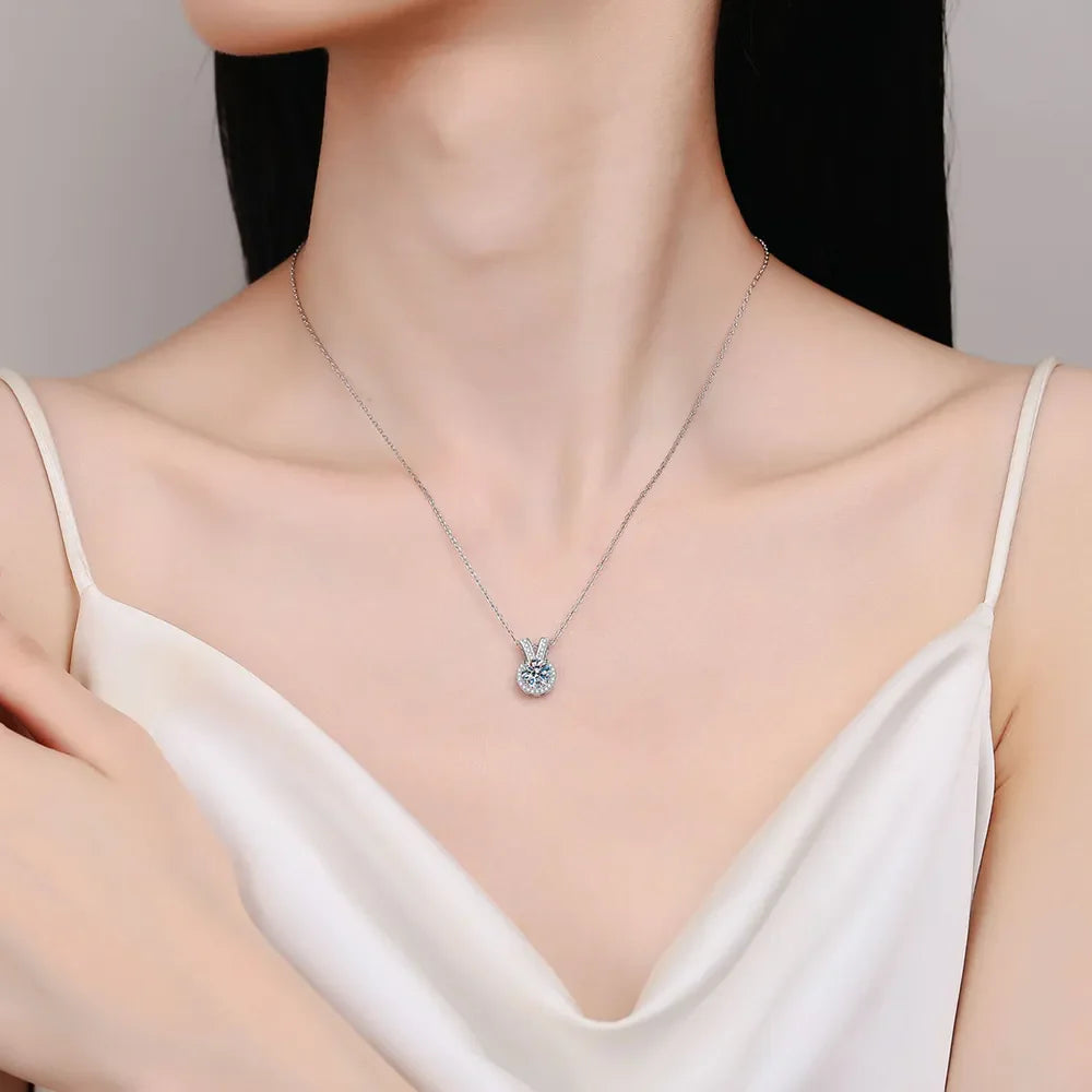 1 Carat Sparkala™ Rabbit Ears Shape Pendant Necklace