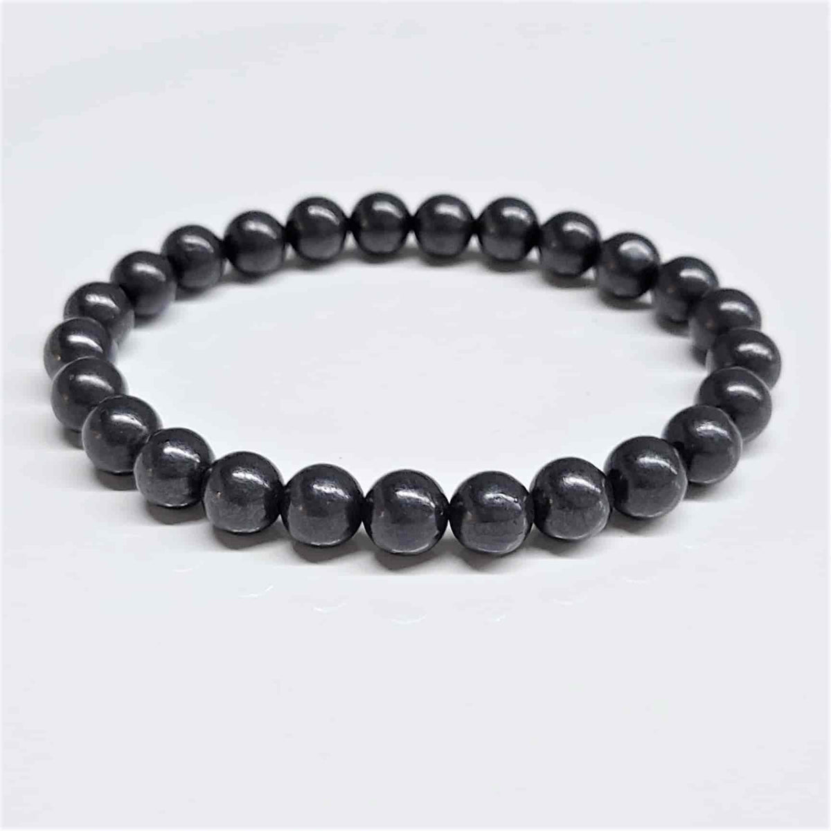 Shungite Round Bead Bracelet - Stone of Purification & Protection