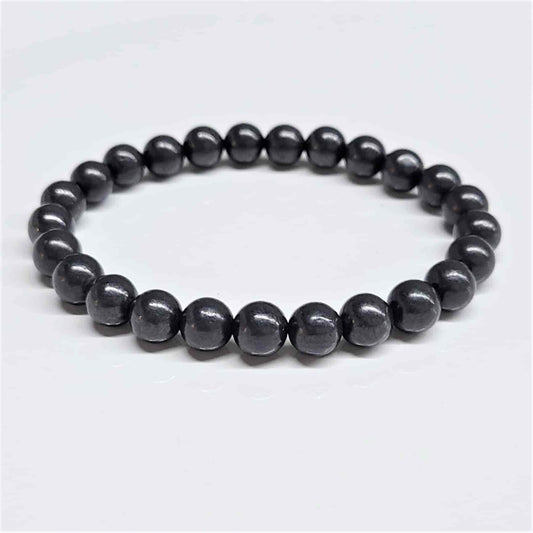Shungite Round Bead Bracelet - Stone of Purification & Protection