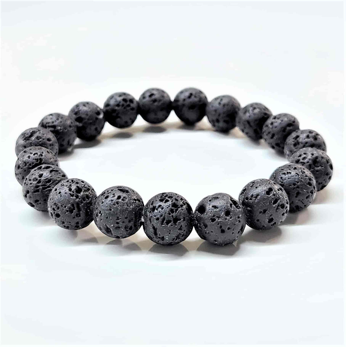 Lava Stone Round Bead Bracelet - The Phoenix Stone