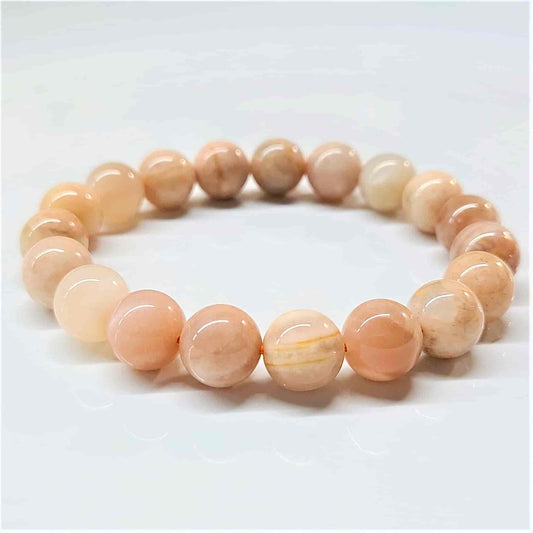 Moonstone Round Bead Bracelet - The Traveler's Stone