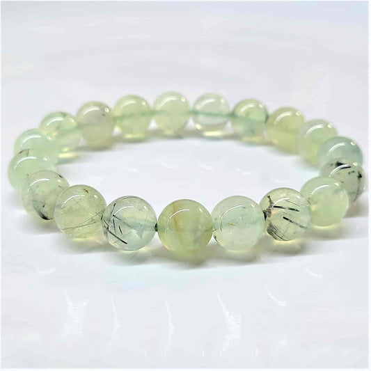 Prehnite Round Bead Bracelet