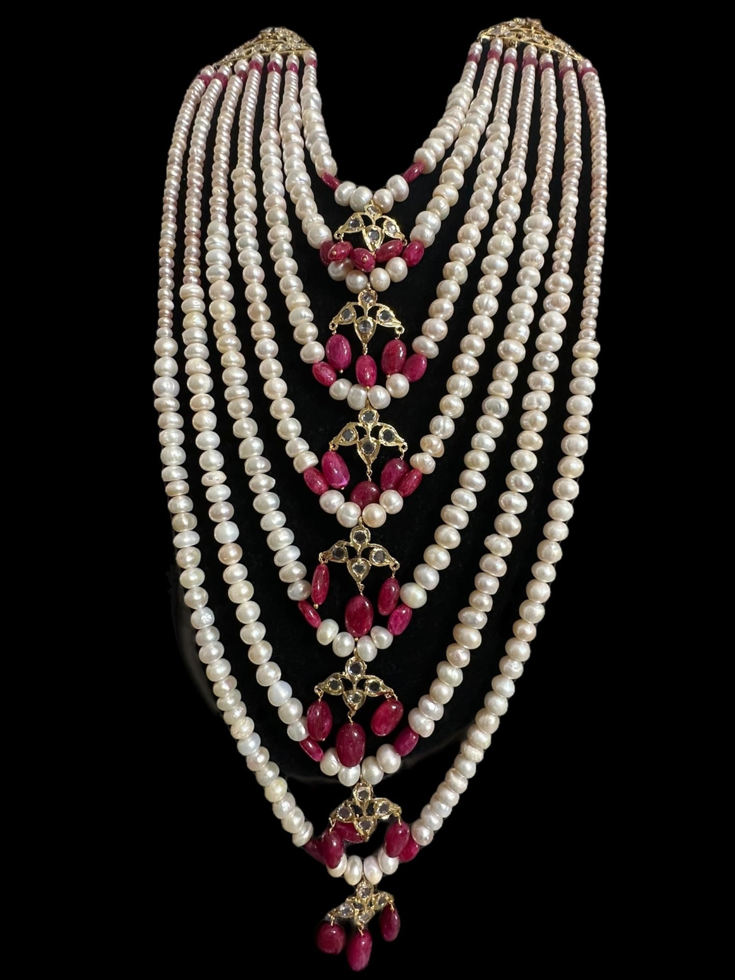 BR497 INSIA BRIDAL SET IN RUBY  ( READY TO SHIP  )