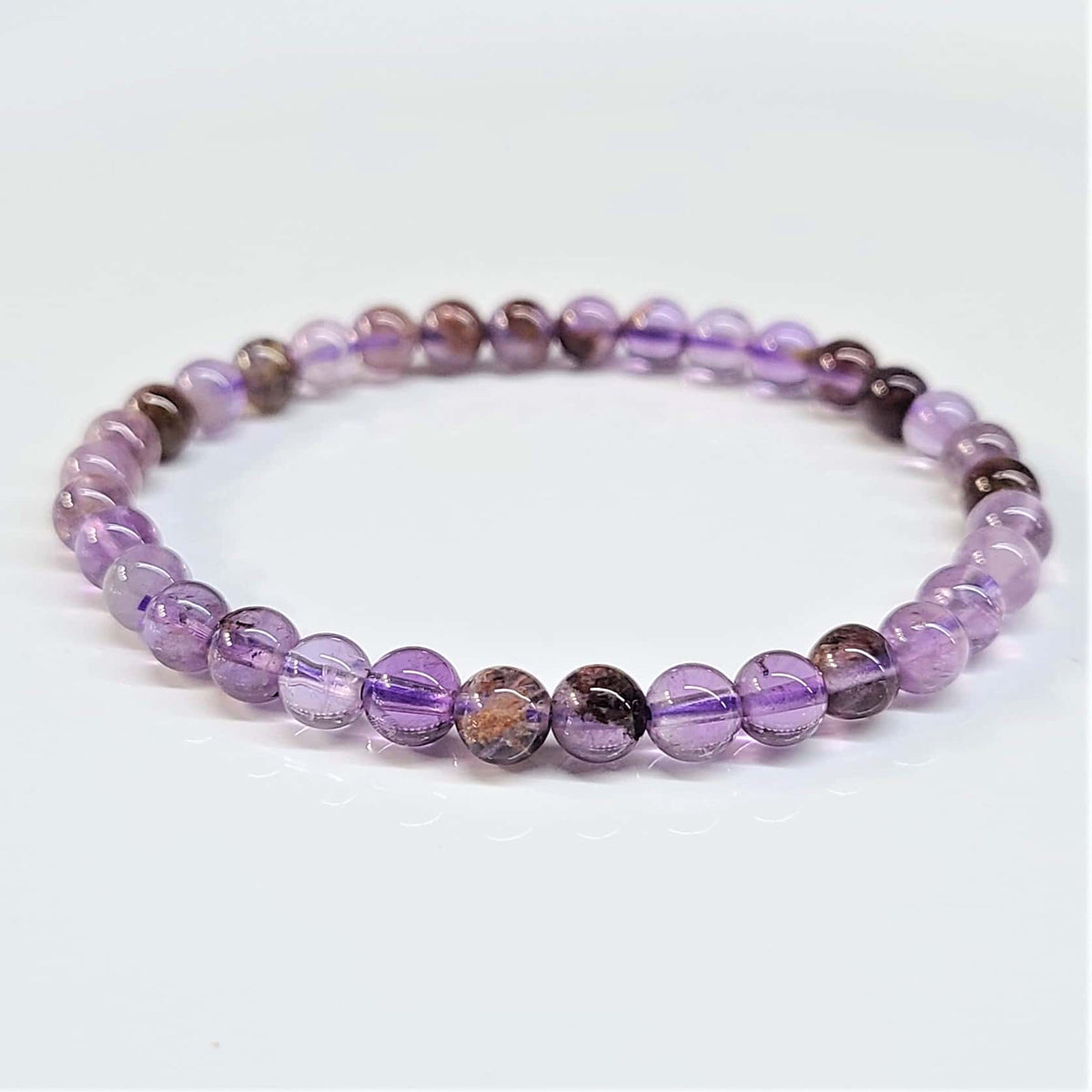 Super 7 Round Bead Bracelet - Stone of Ascension & Manifestation