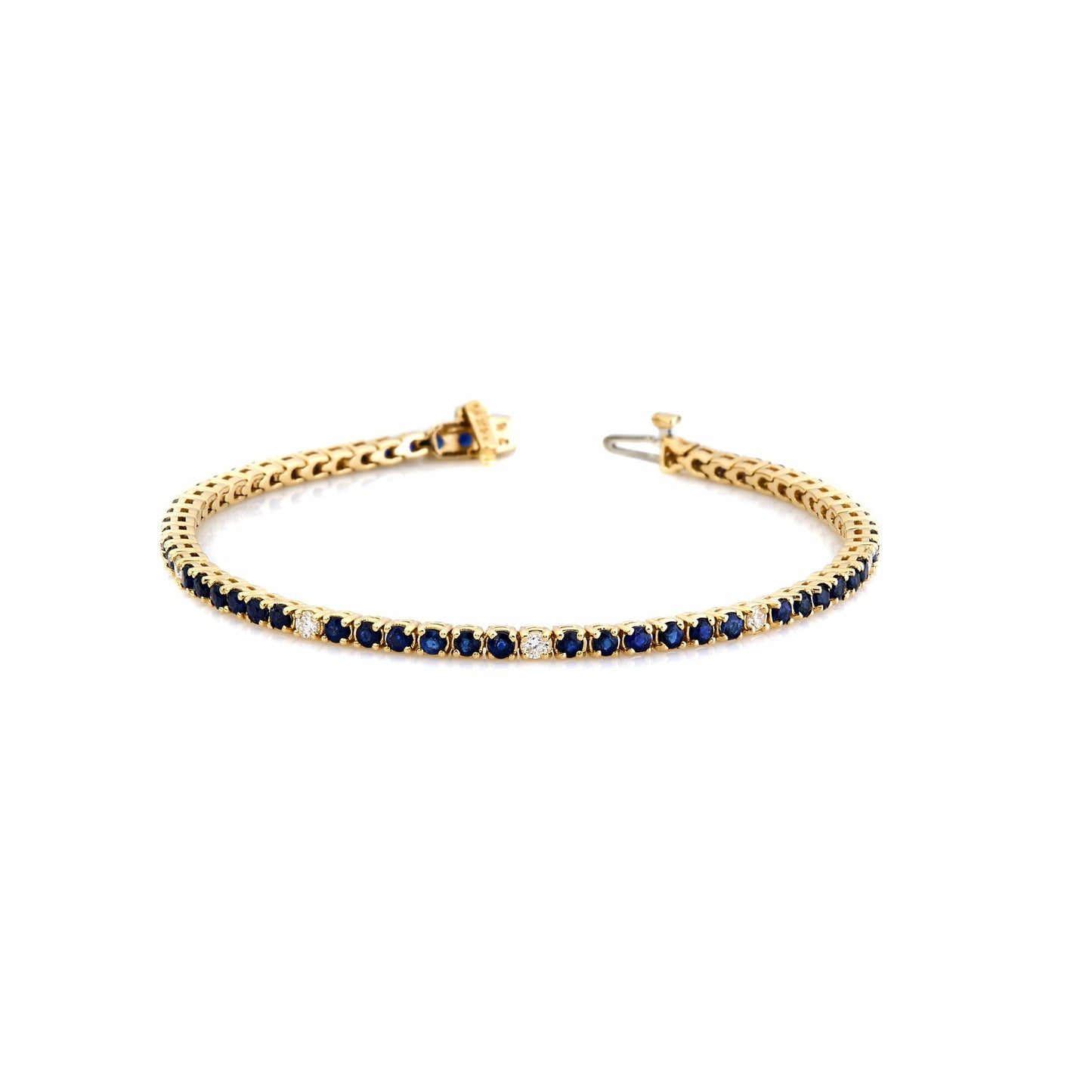 Sapphire and Diamond Tennis Bracelet