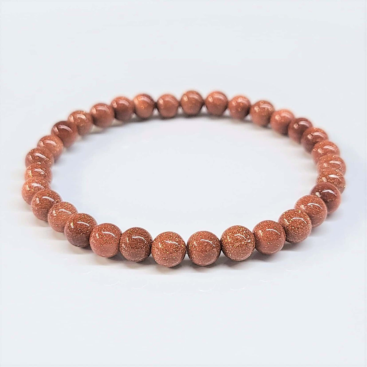 Goldstone Round Bead Bracelet - Stone of Earthly Spirit Connection