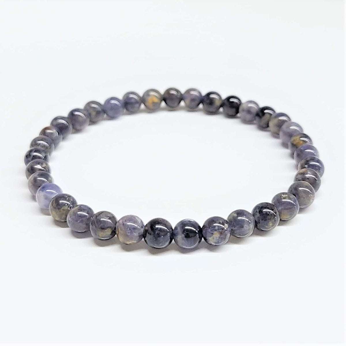 Iolite Round Bead Bracelet