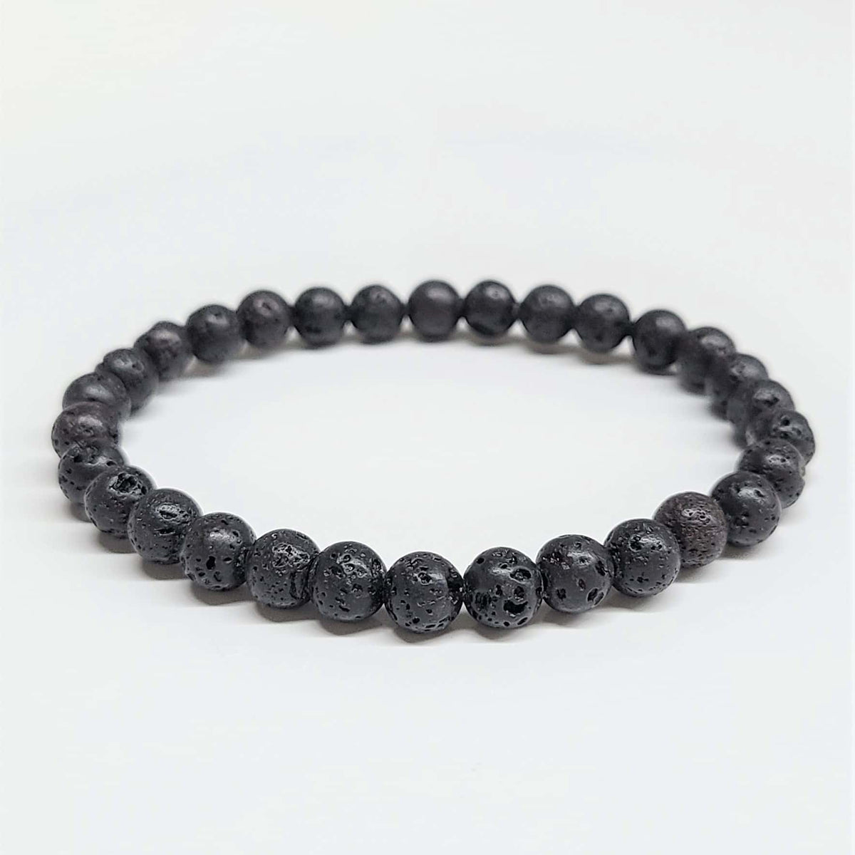 Lava Stone Round Bead Bracelet - The Phoenix Stone