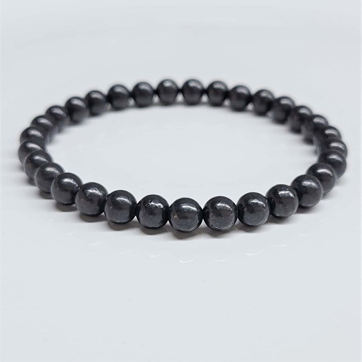 Shungite Round Bead Bracelet - Stone of Purification & Protection