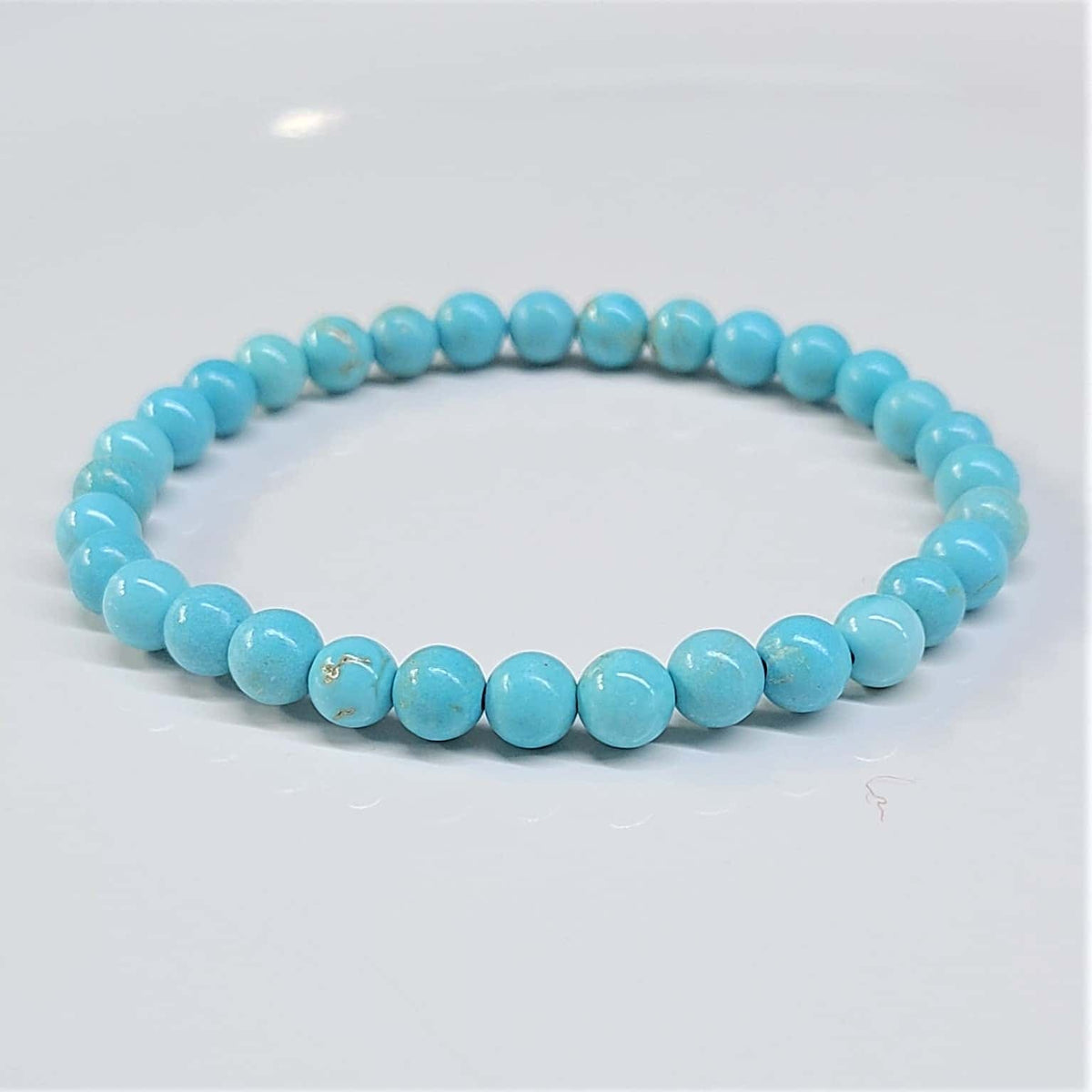 Blue Howlite Round Bead Bracelet - The Anger Eater