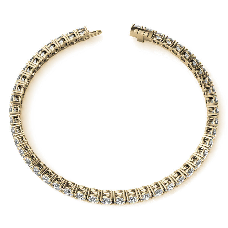 6.5 CTW Lab Grown Diamond (G/VS) Tennis Bracelet in Choice of 14k White or Yellow Gold - AGI Certified
