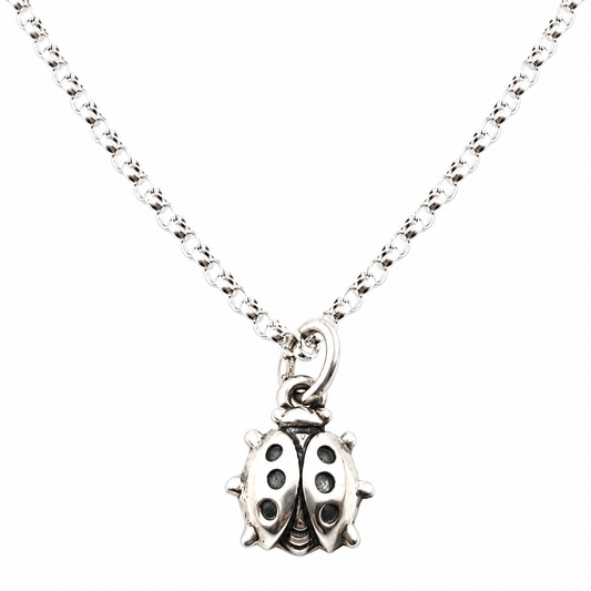 Tiny Sterling Silver Ladybug Necklace