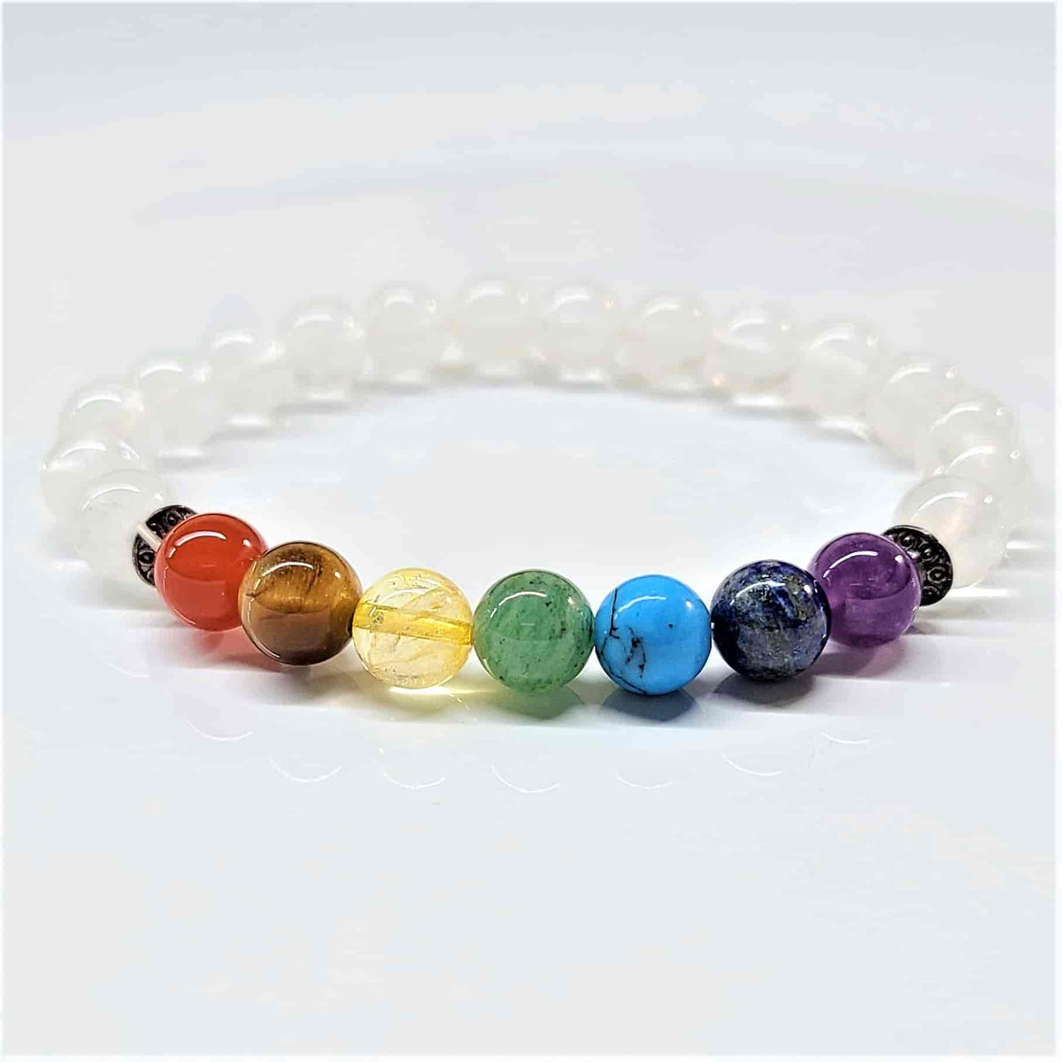 Clear Quartz Chakra Round Bead Bracelet 8mm - The Master Healer