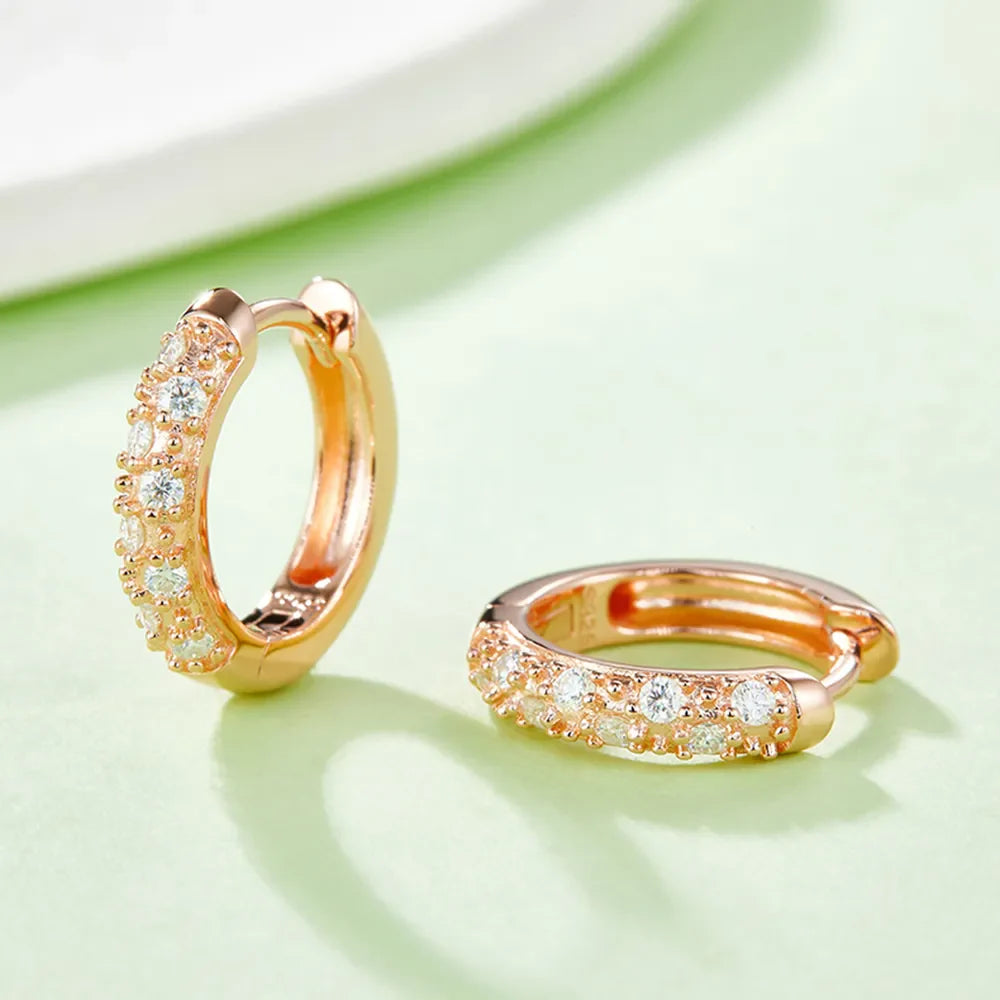 Sparkala™ 925 Sterling Silver Huggie Earrings