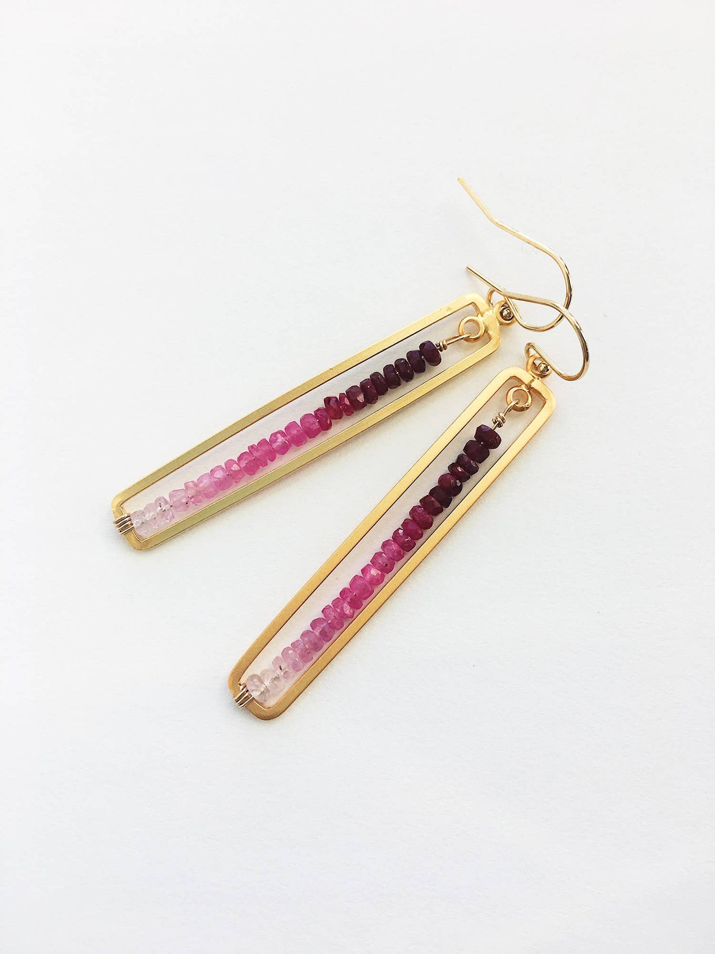 Ruby Bar Earrings