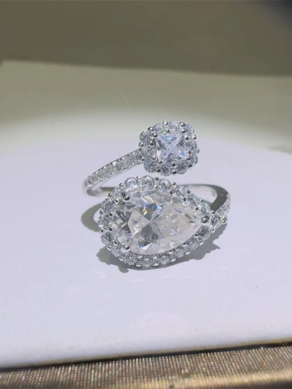 2 Carat Sparkala™ 925 Sterling Silver Bypass Ring