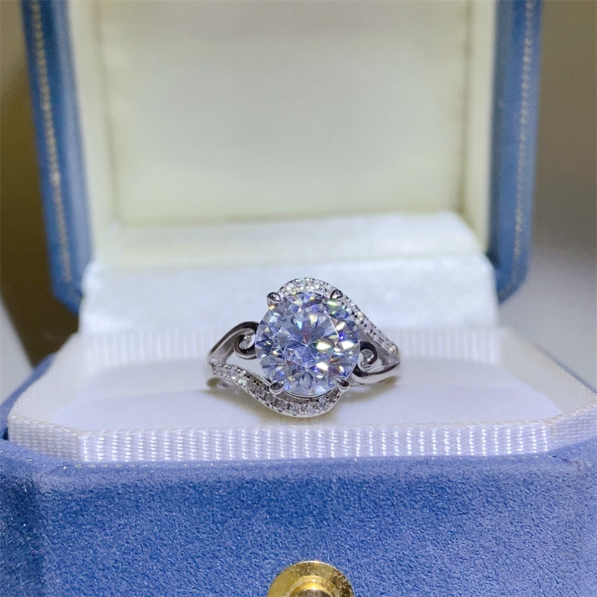 3 Carat Oval-Cut Sparkala™ Pure Sterling Silver Ring