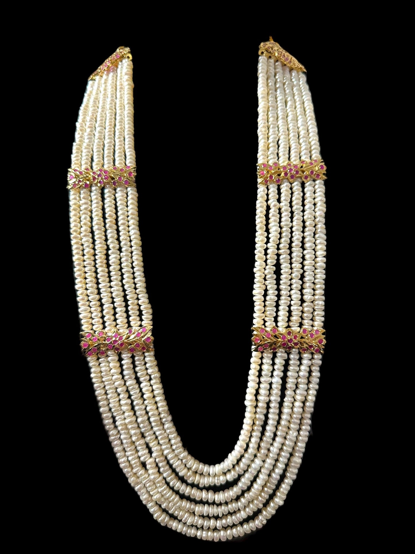 DLN120 Laura fresh water pearls necklace / Rani haar ( SHIPS IN 3 WEEKS )