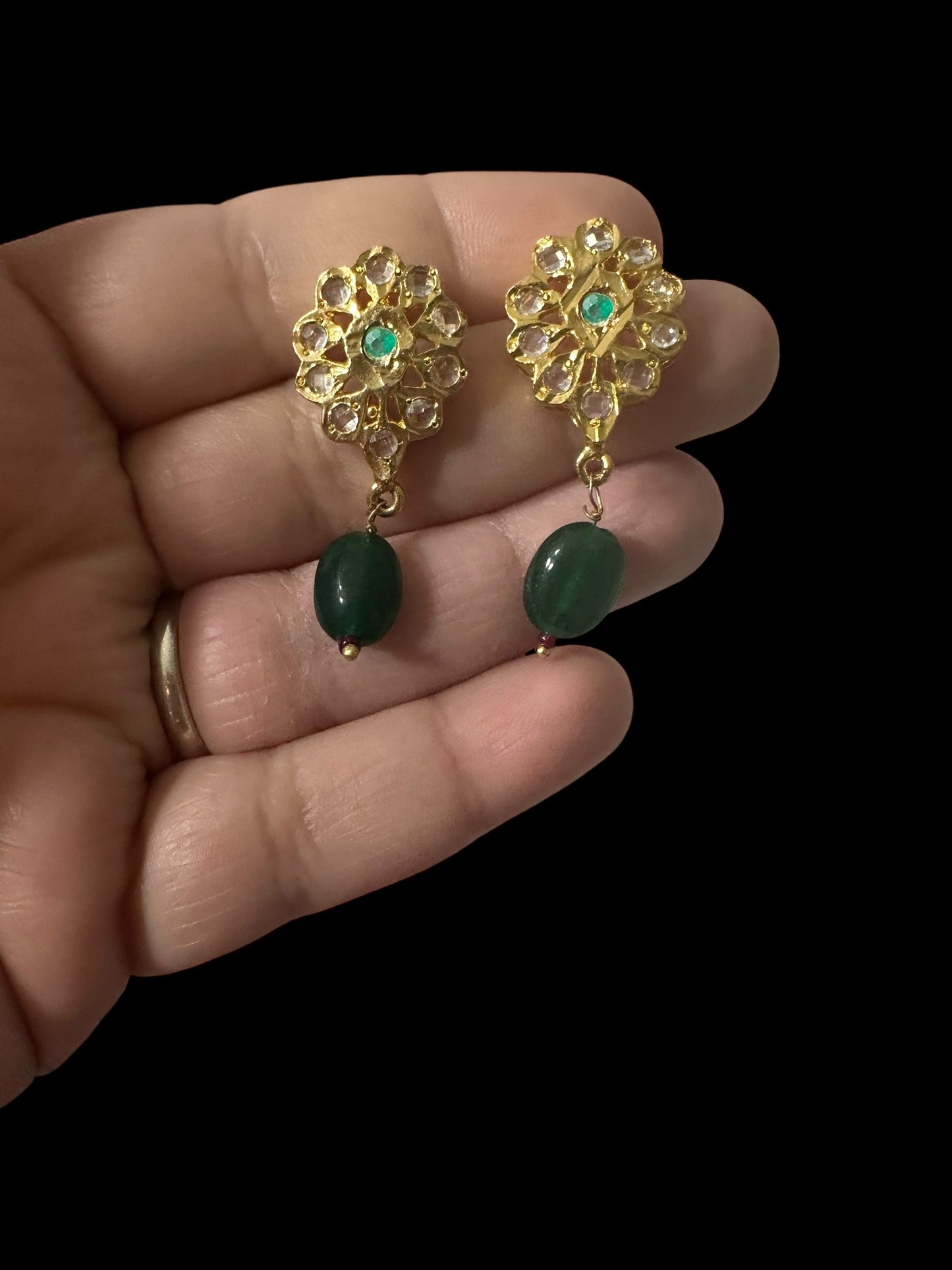 Green dangler tops ( READY TO SHIP )