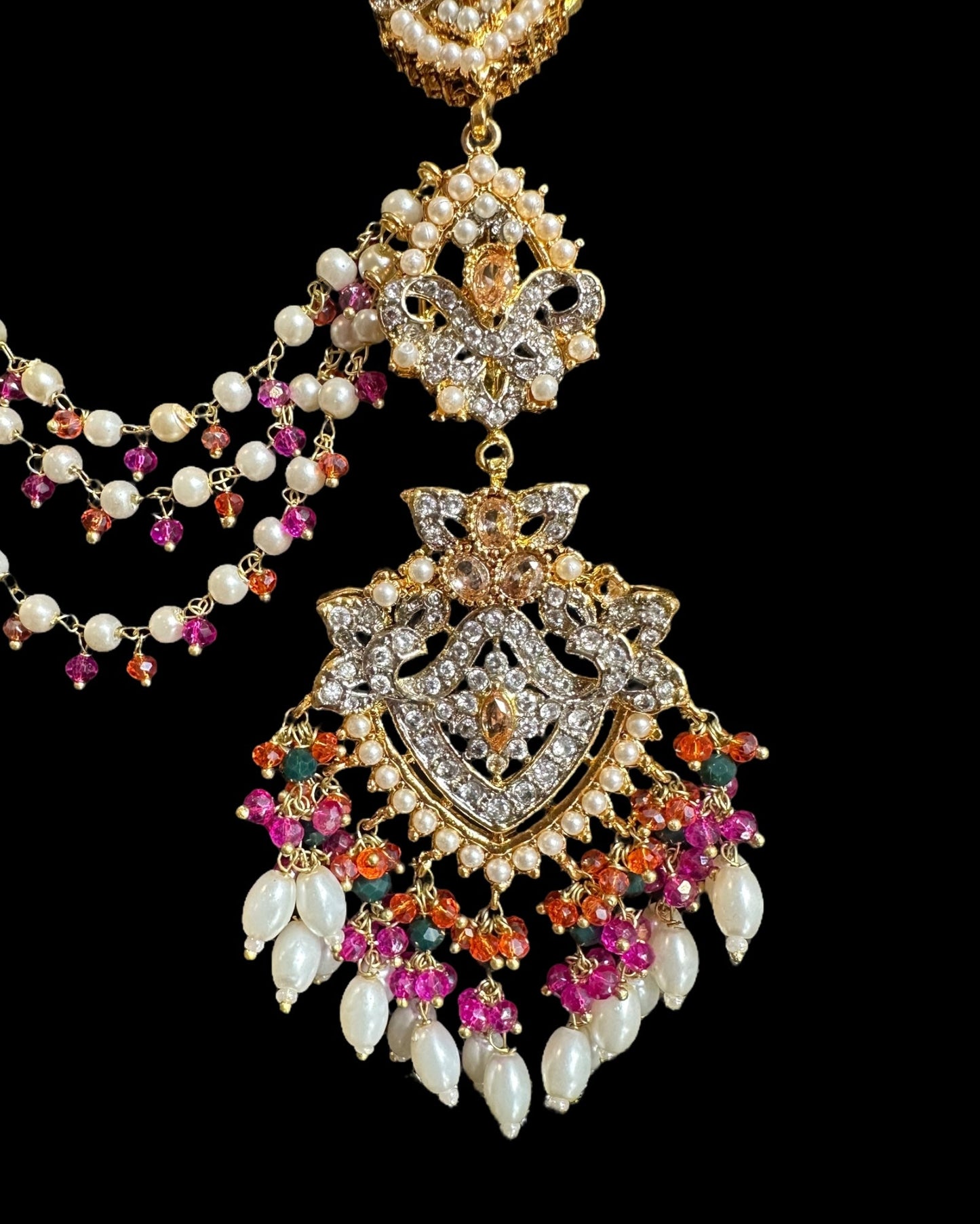 BR487 MAHAM  bridal set in MULTICOLOR ( READY TO SHIP  )