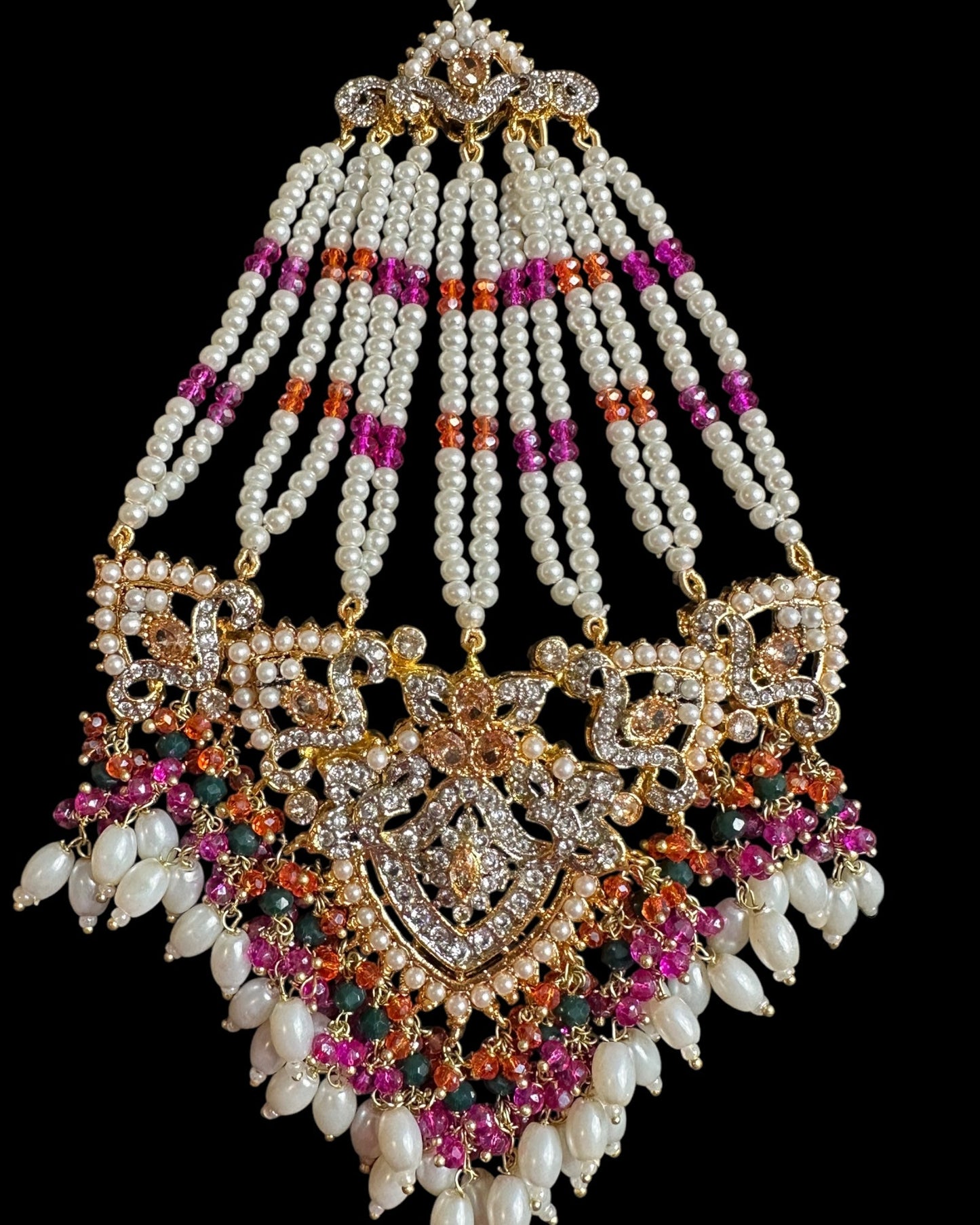 BR487 MAHAM  bridal set in MULTICOLOR ( READY TO SHIP  )
