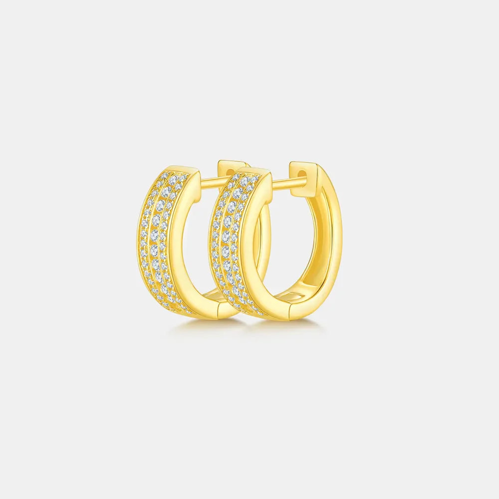 Sparkala™ 925 Sterling Silver Huggie Earrings