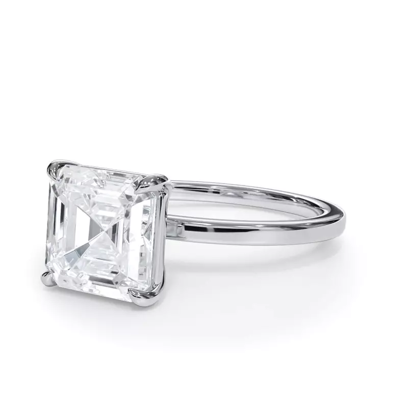 2.00 CTW AGI Certified Lab Grown Diamond Solitaire Engagement Ring – G-VS Clarity, 14K White Gold