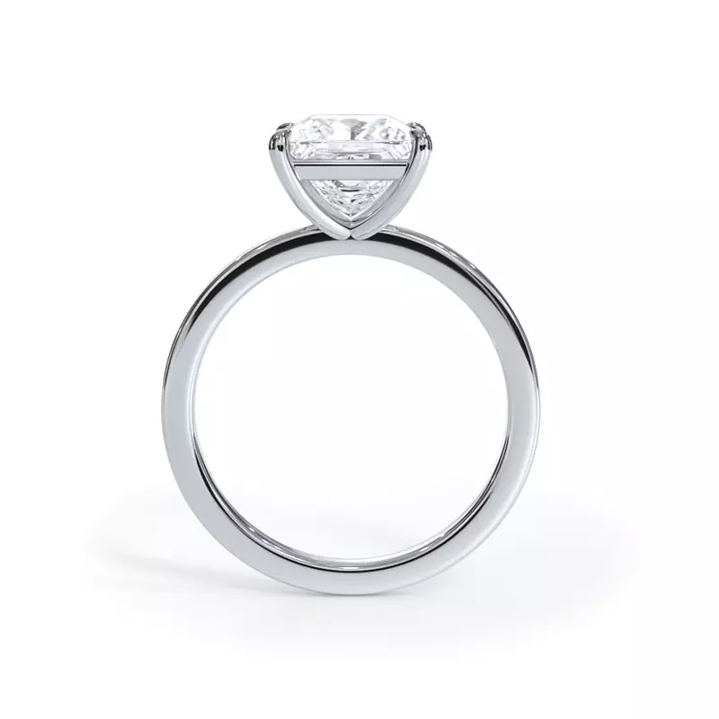 2.00 CTW AGI Certified Lab Grown Diamond Solitaire Engagement Ring – G-VS Clarity, 14K White Gold