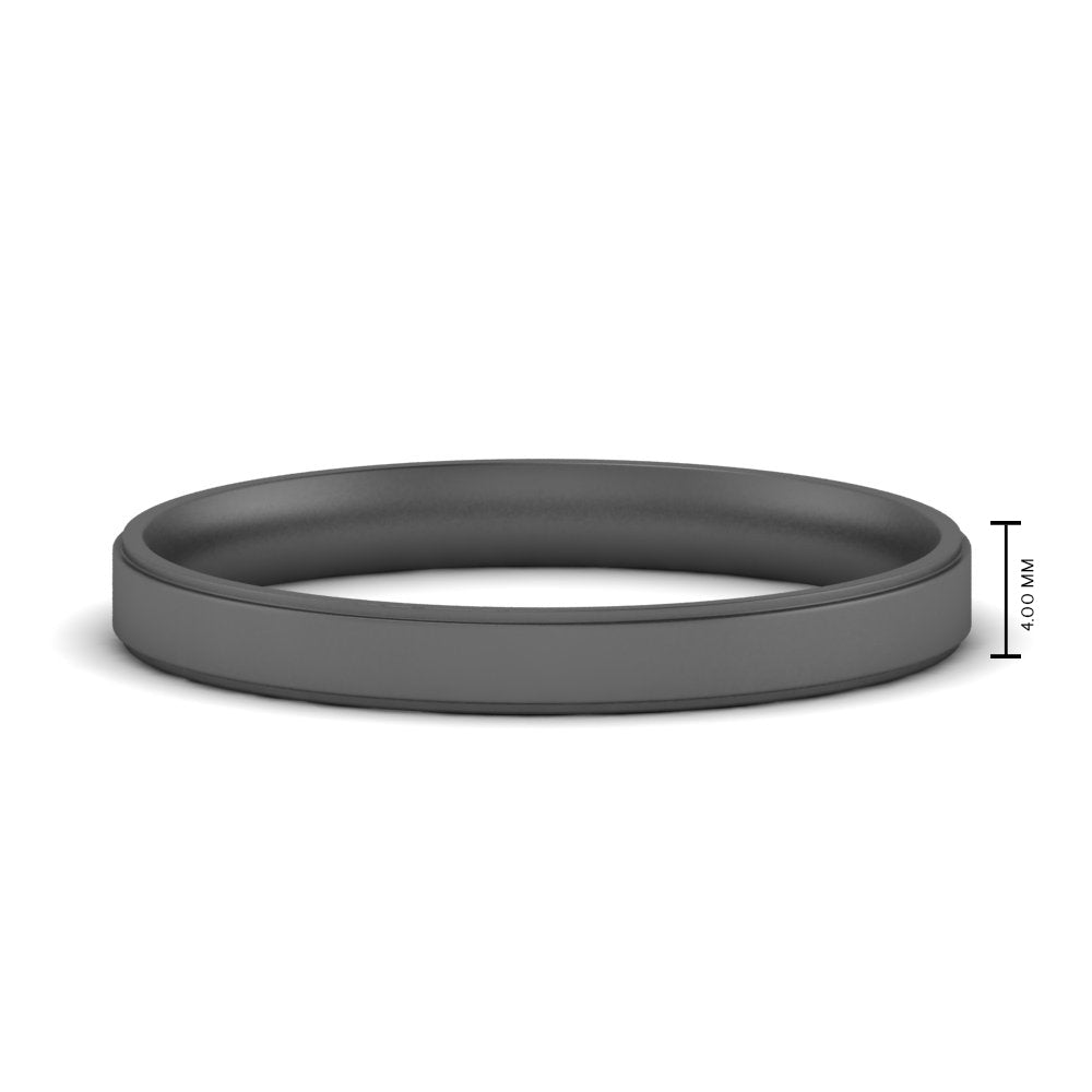 4 mm Steps Edge Comfort Fit Mens Band