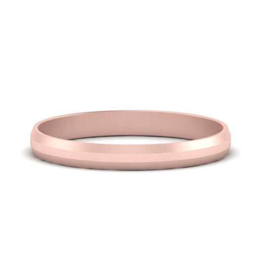 4 mm Wedding Band Beveled Edge Matte
