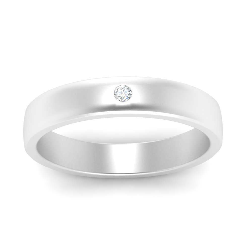 Round Diamond Classic Mens Band