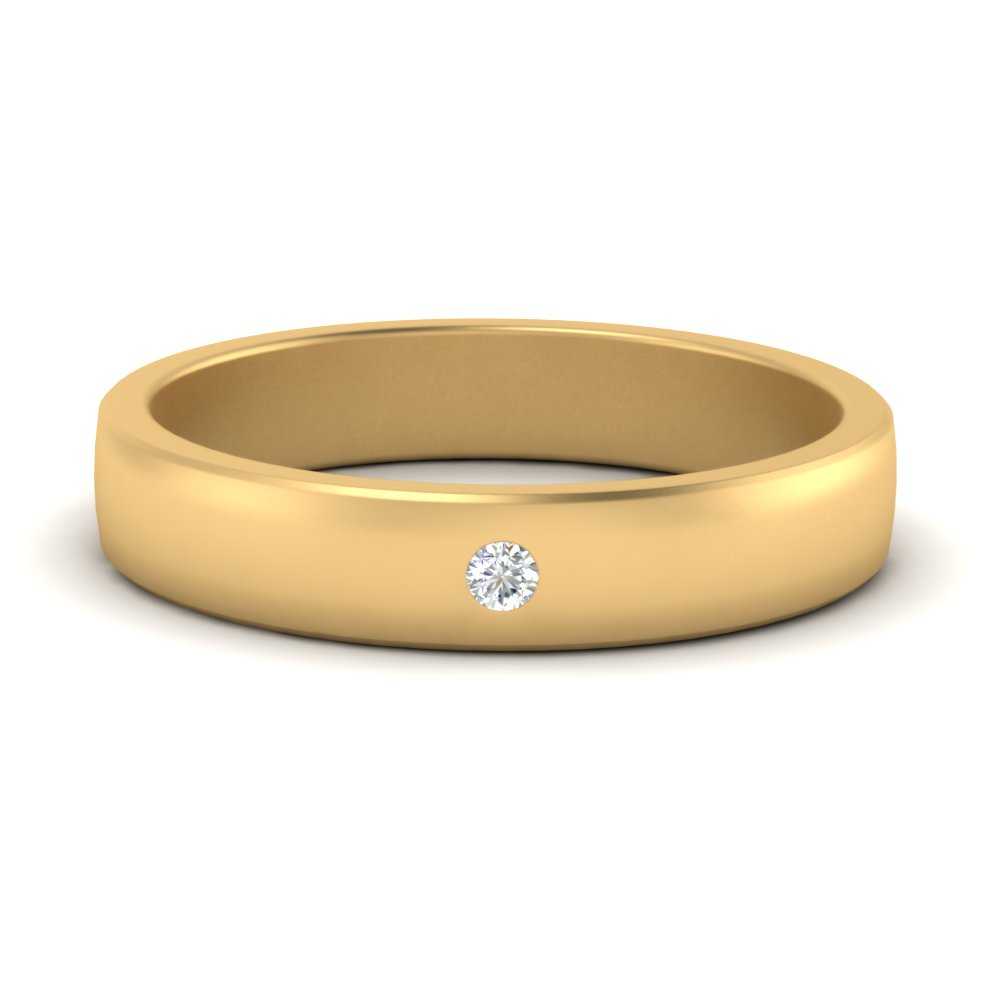 Round Diamond Classic Mens Band