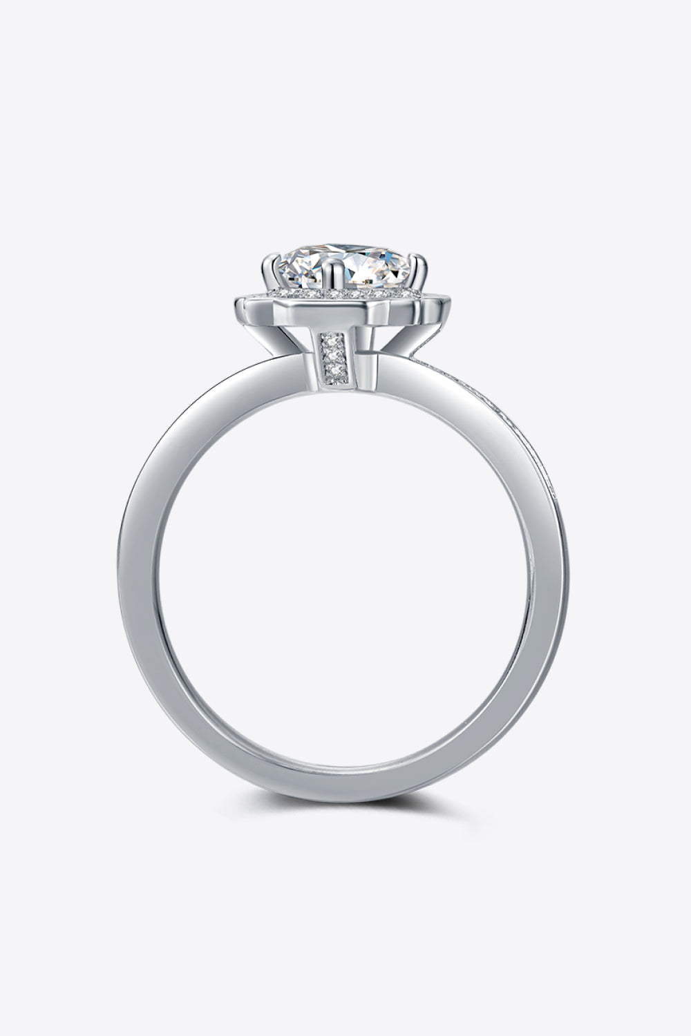 1 Carat Sparkala™ Platinum Over Pure Sterling Silver Halo Ring
