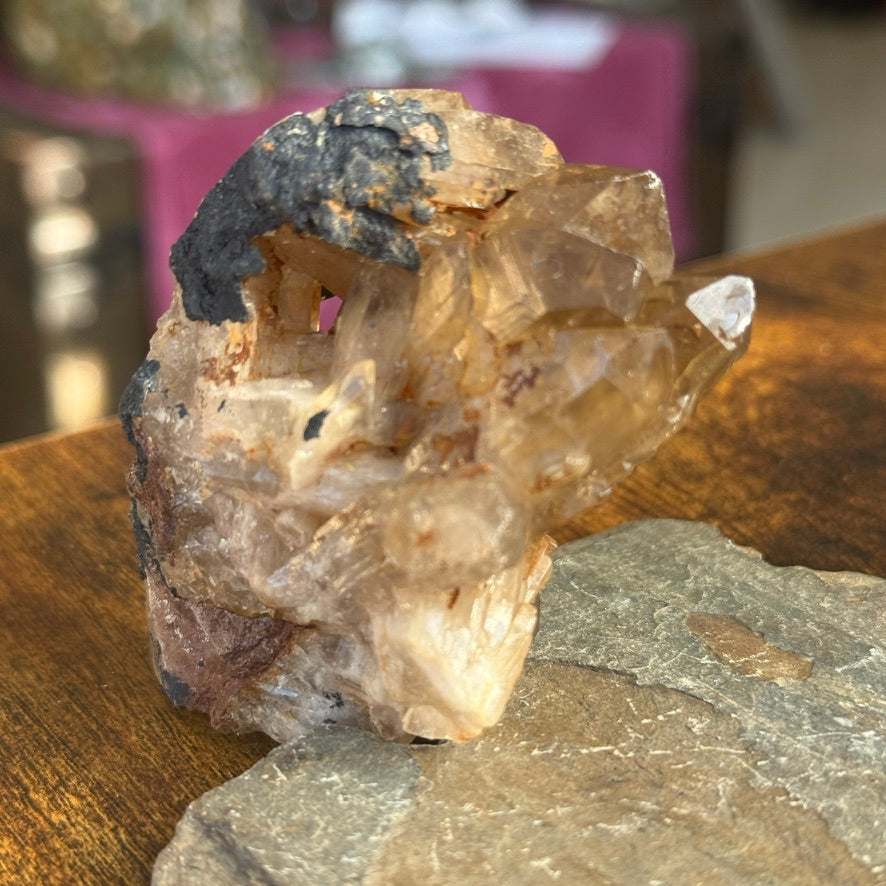 Natural Kundalini Citrine Shield Cluster 🛡️✨
