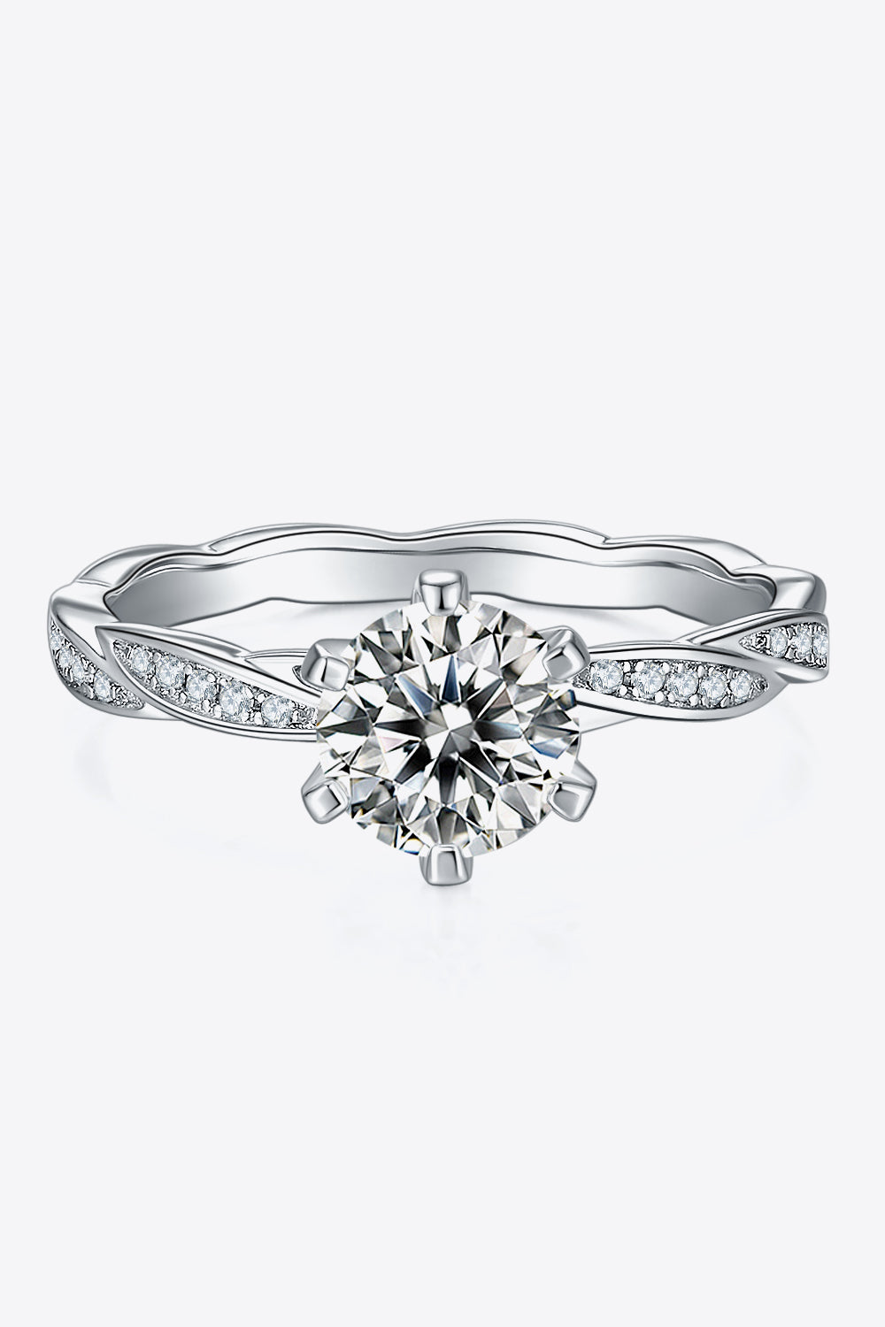 1 Carat Brilliant Round Cut Sparkala™ Platinum Over Pure Sterling Silver Ring