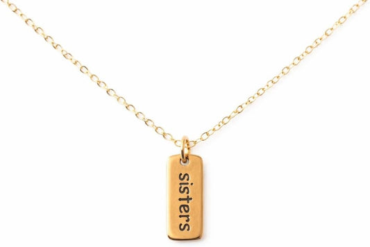 Tiny Sister Necklace – 14k Gold Filled, 18" Dainty Chain