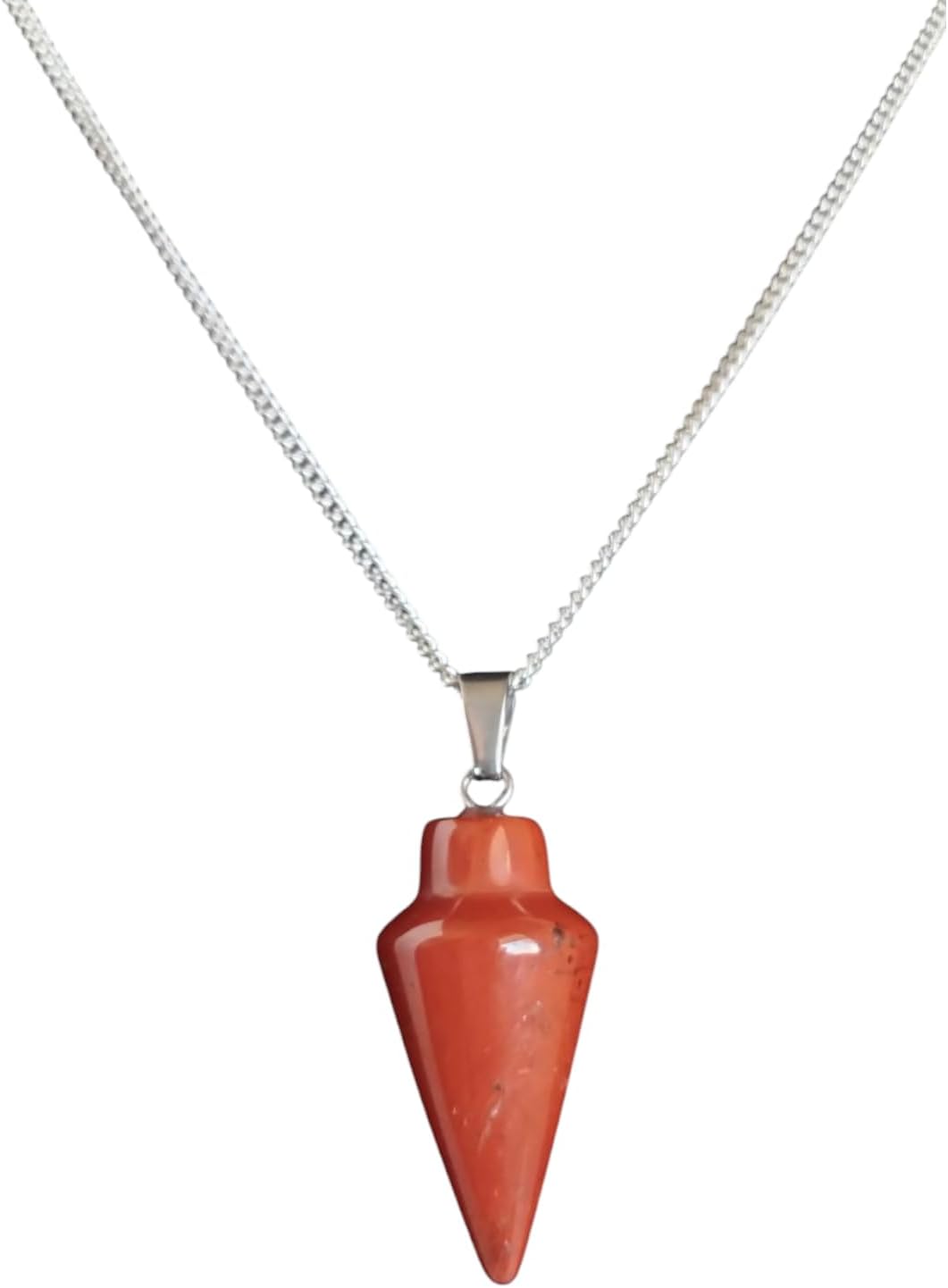 925 Silver Handmade Natural Gemstone Dowsing Pendulum or Pendulum Necklace: Multiple Stones Available