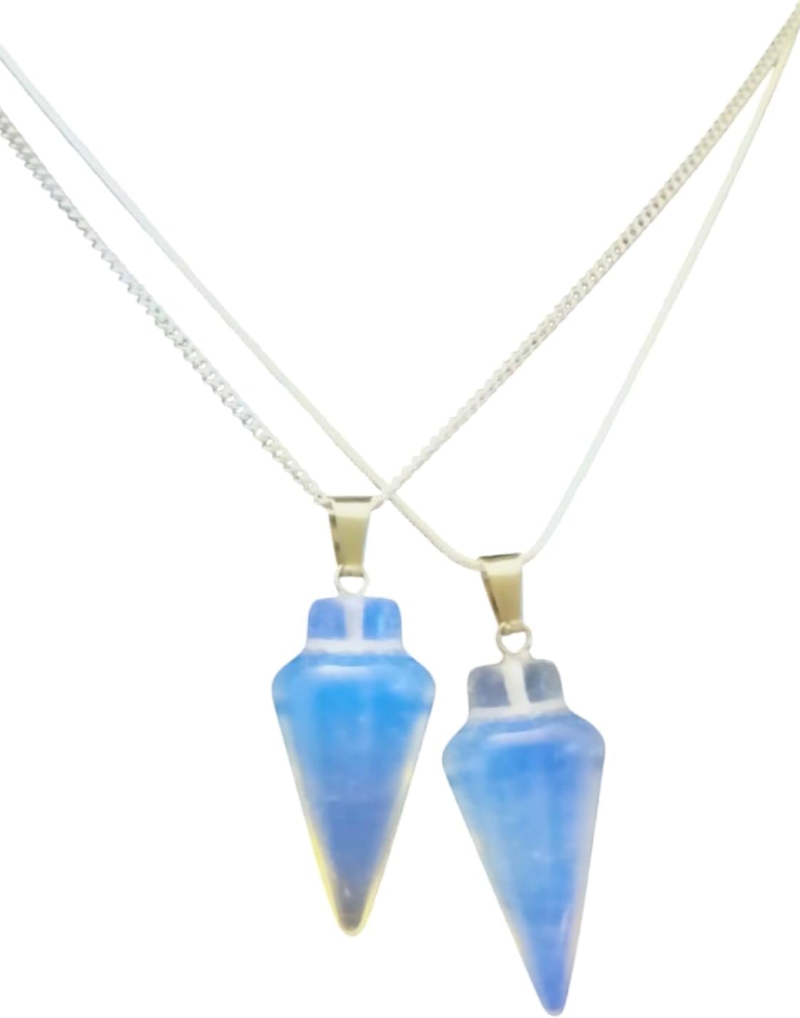 925 Silver Handmade Natural Gemstone Dowsing Pendulum or Pendulum Necklace: Multiple Stones Available