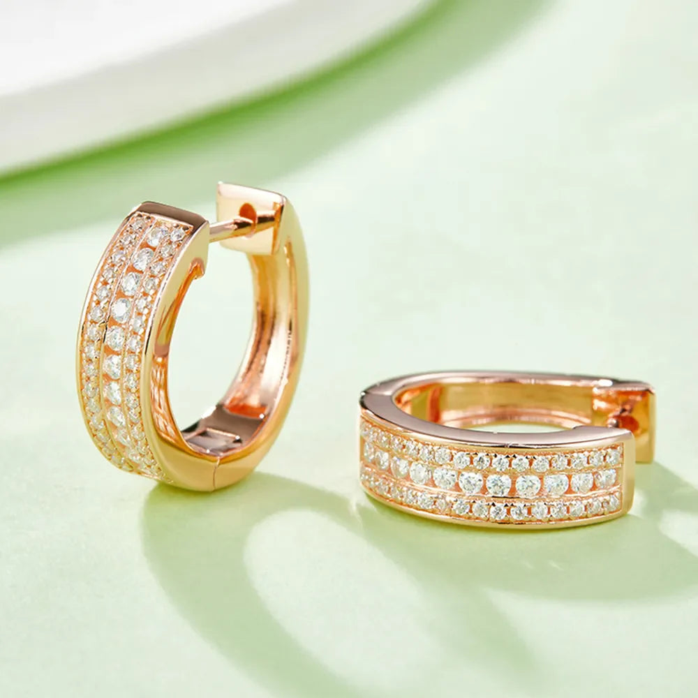 Sparkala™ 925 Sterling Silver Huggie Earrings