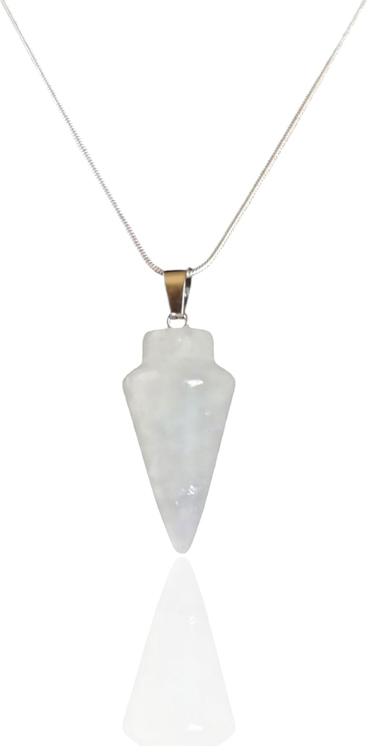 925 Silver Handmade Natural Gemstone Dowsing Pendulum or Pendulum Necklace: Multiple Stones Available