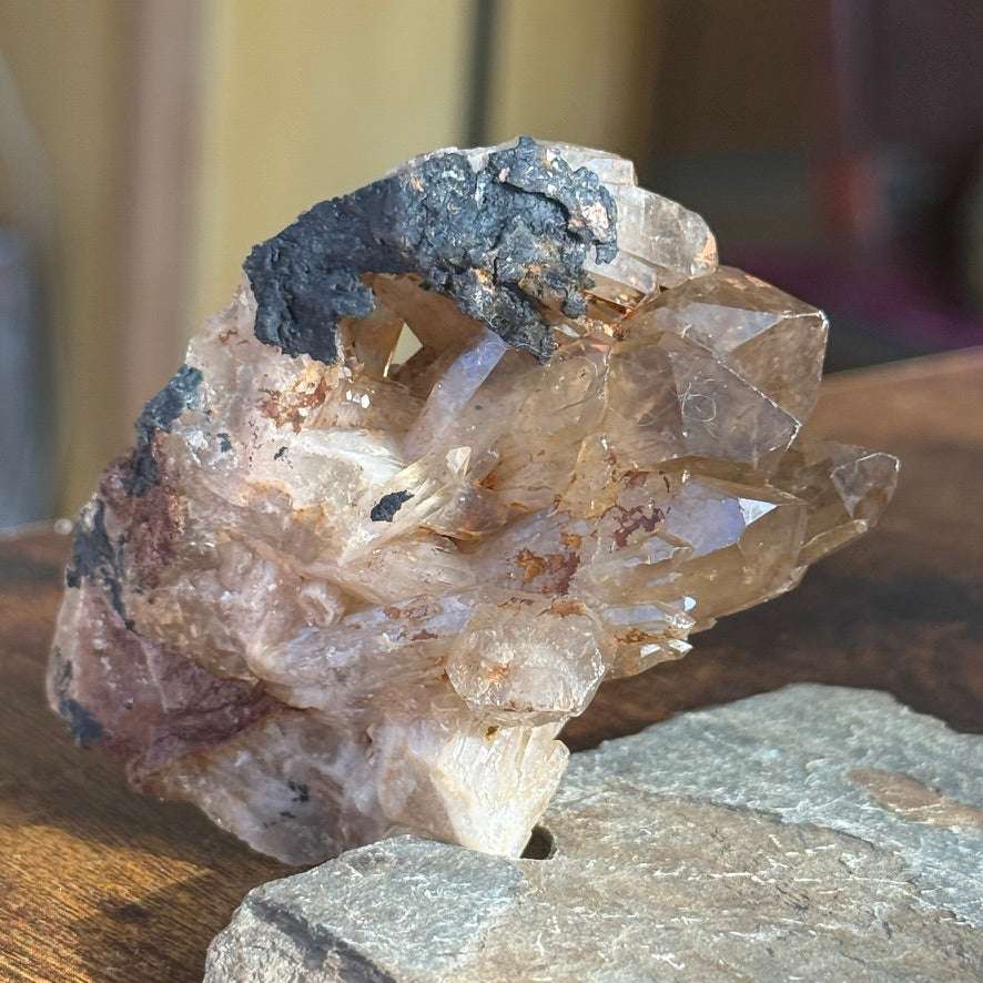 Natural Kundalini Citrine Shield Cluster 🛡️✨