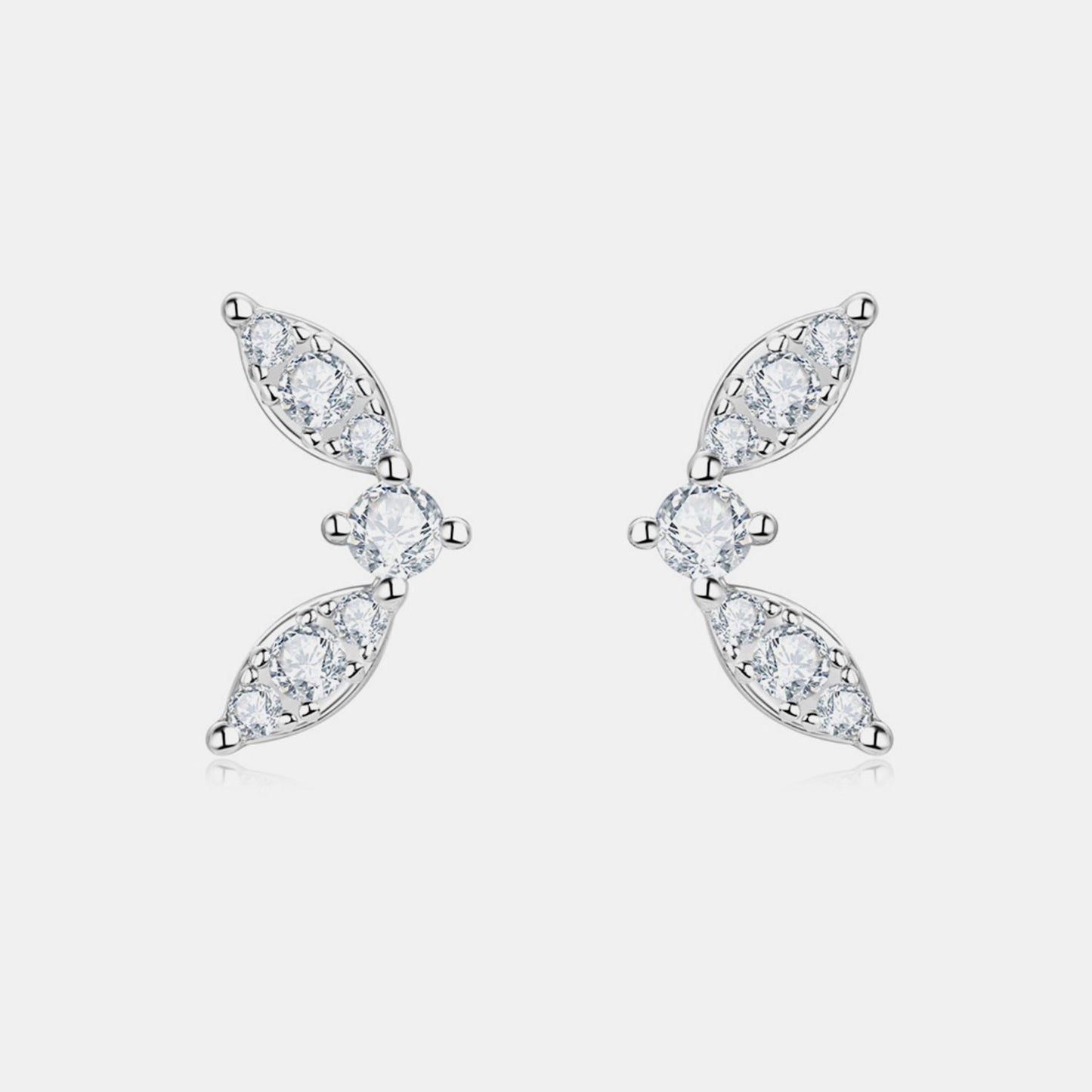 Sparkala™ Platinum-Plated Pure Sterling Silver Stud Earrings