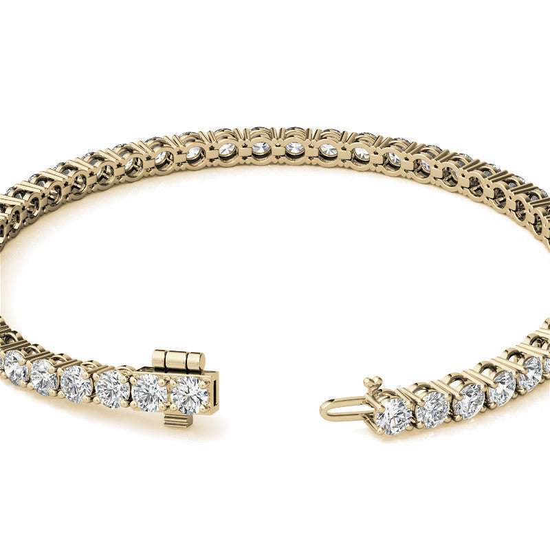 6.5 CTW Lab Grown Diamond (G/VS) Tennis Bracelet in Choice of 14k White or Yellow Gold - AGI Certified