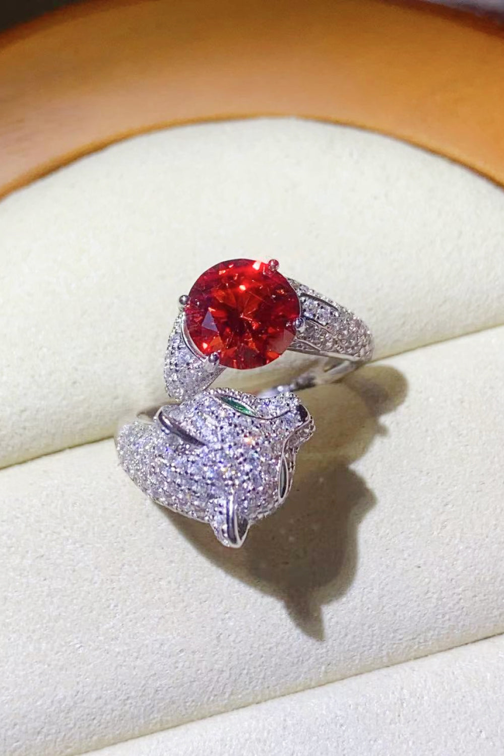 2 Carat Red Sparkala™ Adjustable Animal Ring