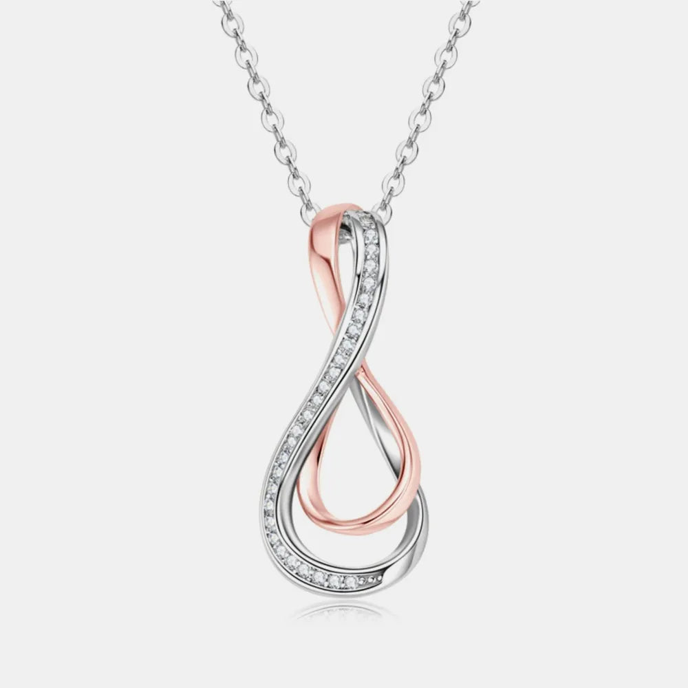 925 Sterling Silver Inlaid Sparkala™ Infinity Pendant Necklace